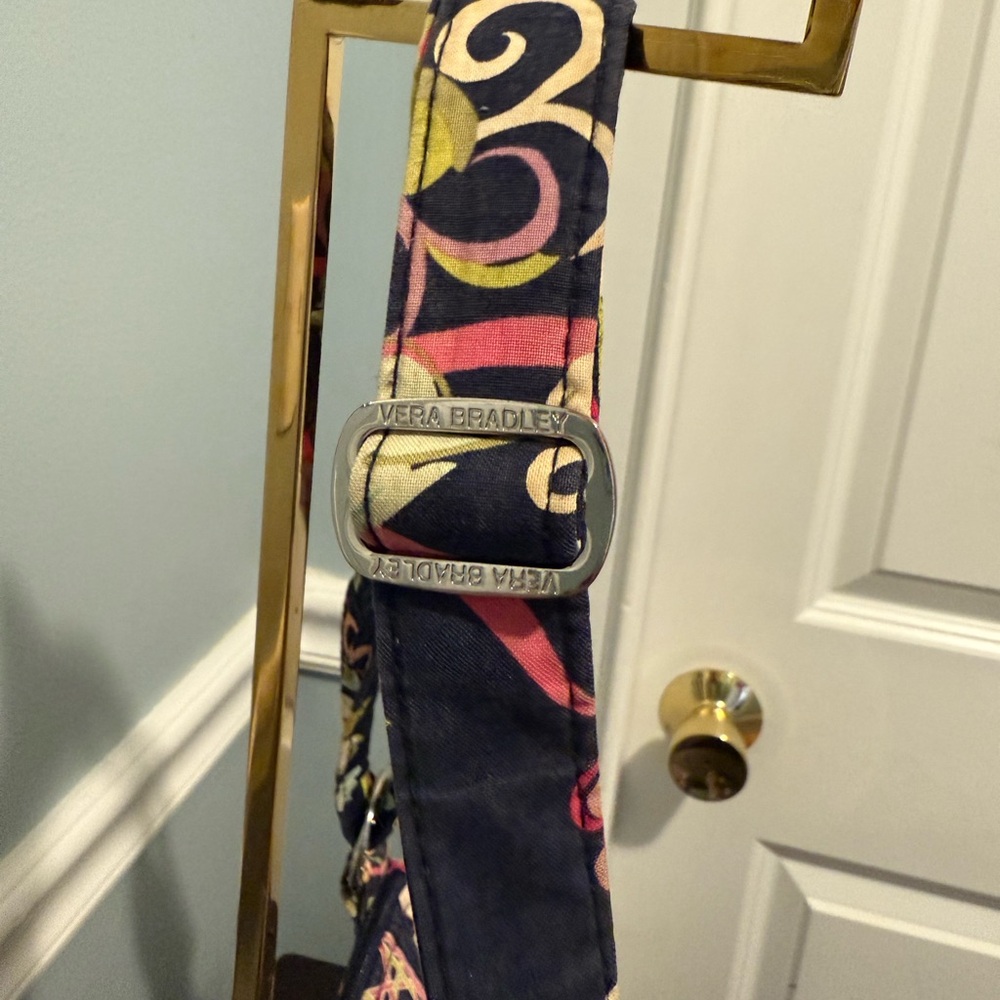 Vera Bradley Crossbody Hipster Bag Ribbons Retired Pattern Adjustable Strap 2012 - Picture 2 of 12